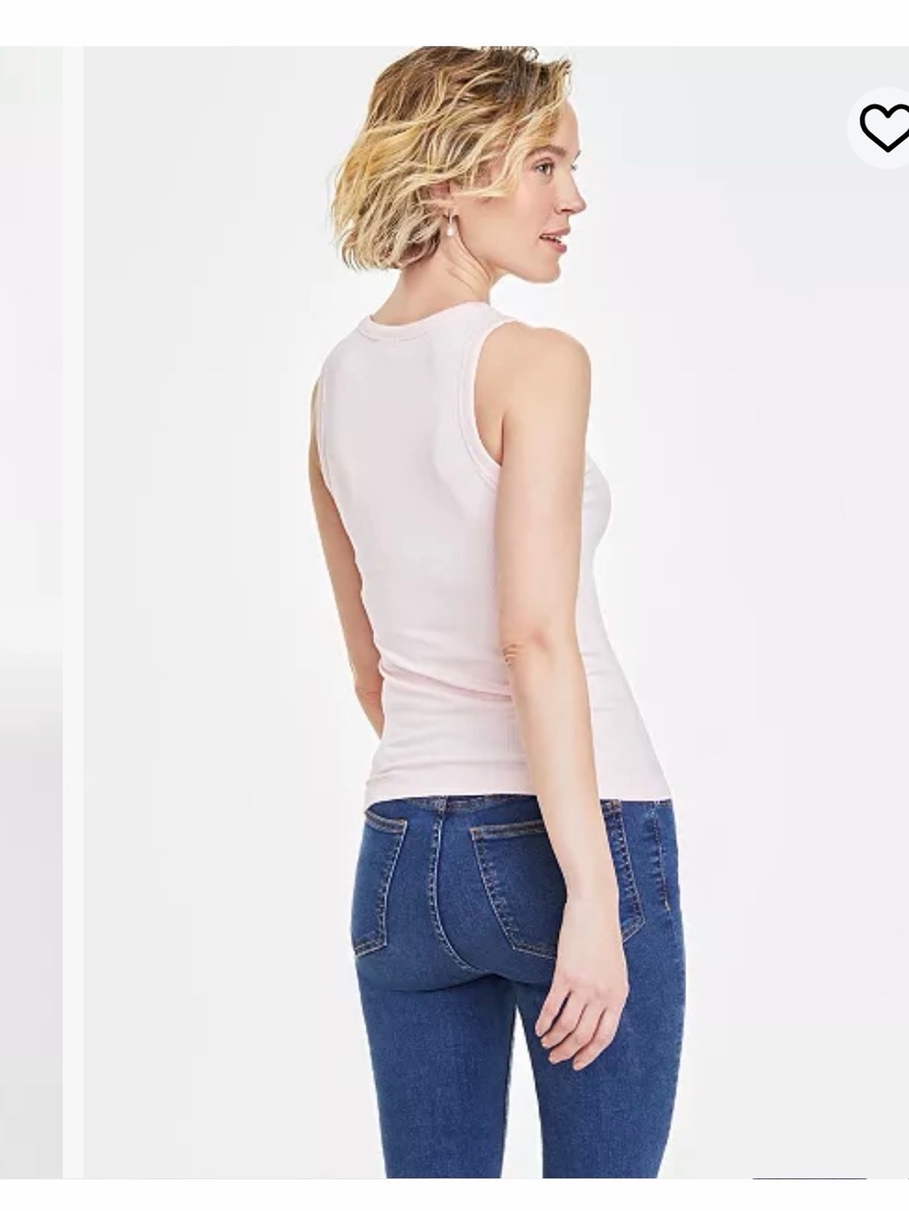 ON·34TH Pink Ribbed Tank Top - XL - Picture 3 of 3